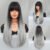 Gray-black gradient head dye_70cm 28 Inch