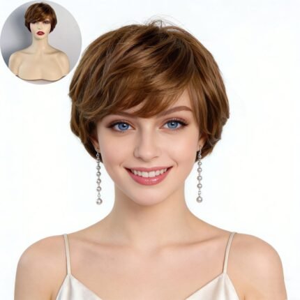 Charming Short Curly Wig - Natural Appearance for Women