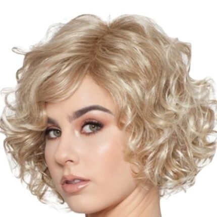 Chic Afro Kinky Curly Short Black Wig - Voluminous Natural Synthetic Hair