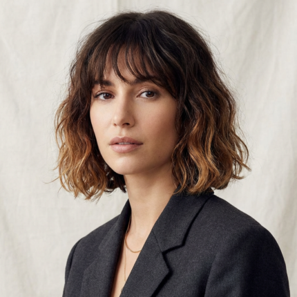 Radiant Lavender Wavy Wig with Pastel Pink Highlights