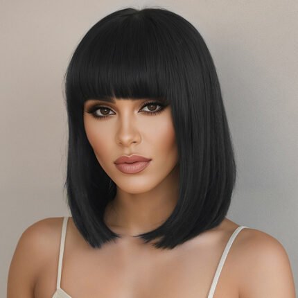 Celeste by WigBloom | Mid-length Straight Wig with Neat Bangs