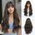 Black long curly hair