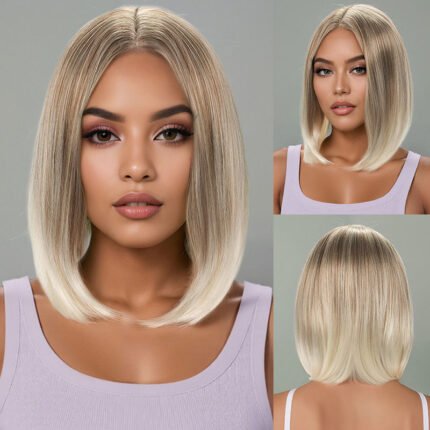 Aurora by WigBloom | Blonde Bobo Short Straight Wig