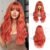 Long curly orange hair