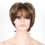 Natural Black straight lace front wig side view - WigBloom