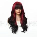 Natural Black curly lace front wig back view - WigBloom