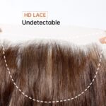 Natural Black curly lace front wig back view - WigBloom