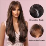 SWLC1272-2OR24 Heat-Resistant lace front wig front view - WigBloom