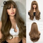 Natural Black curly lace front wig detail view - WigBloom