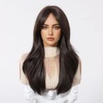 Gradient curly lace front wig detail view - WigBloom