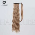Natural Black curly lace front wig back view - WigBloom