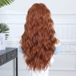 SWLC1272-2OR24 Heat-Resistant lace front wig back view - WigBloom
