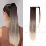 Natural Black curly lace front wig detail view - WigBloom