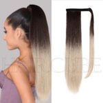 Natural Black curly lace front wig detail view - WigBloom