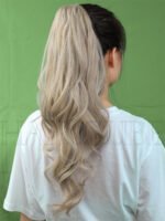Natural Black curly lace front wig detail view - WigBloom