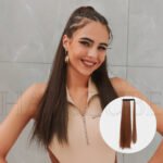 Natural Black curly lace front wig detail view - WigBloom