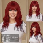 Natural Black curly lace front wig detail view - WigBloom