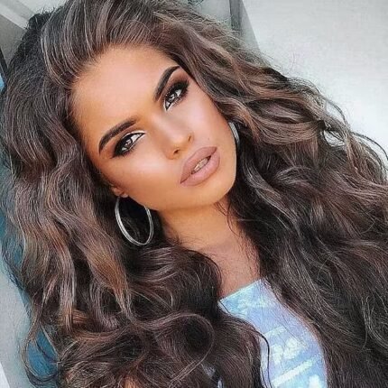 As Shown Heat-Resistant lace front wig side view - WigBloom