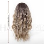 gradient curly lace front wig back view - WigBloom