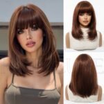 gradient curly lace front wig detail view - WigBloom