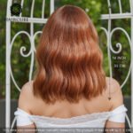 LC031-1,14inch Wig Women's Short Curly Hair with B lace front wig back view - WigBloom