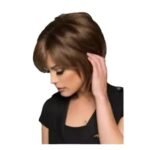 Natural Black straight lace front wig detail view - WigBloom