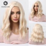 LC031-1,14inch Wig Women's Short Curly Hair with B lace front wig front view - WigBloom