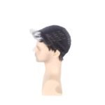 Natural Black bob lace front wig detail view - WigBloom