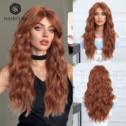 SWLC1272-2OR24 Heat-Resistant lace front wig front view - WigBloom
