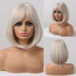 Gradient straight lace front wig detail view - WigBloom