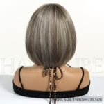 Natural Black curly lace front wig top view - WigBloom