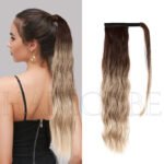Natural Black curly lace front wig detail view - WigBloom