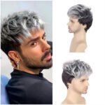 Natural Black bob lace front wig front view - WigBloom