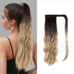 Natural Black curly lace front wig detail view - WigBloom