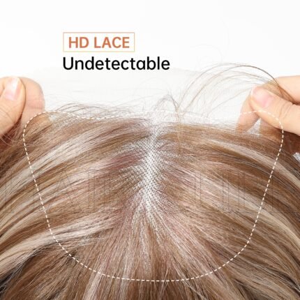 SWLF1005-3BR28 13x 6inch Large Front Lace Wig Head lace front wig side view - WigBloom