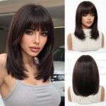 gradient curly lace front wig detail view - WigBloom