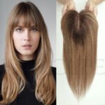 Gradient curly lace front wig detail view - WigBloom