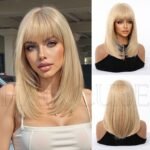 gradient curly lace front wig detail view - WigBloom