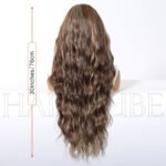 Natural Black curly lace front wig top view - WigBloom