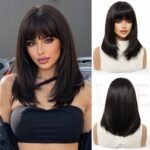 gradient curly lace front wig detail view - WigBloom