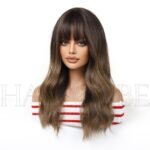 Natural Black curly lace front wig side view - WigBloom