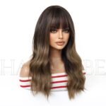 Natural Black curly lace front wig back view - WigBloom
