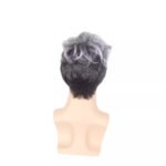 Natural Black bob lace front wig top view - WigBloom