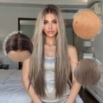SWLF1021-1BL30 13*6 large area lace wig headgear l lace front wig back view - WigBloom