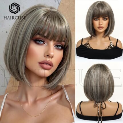 Heat-Resistant lace front wig side view - WigBloom