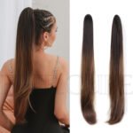 Natural Black curly lace front wig detail view - WigBloom