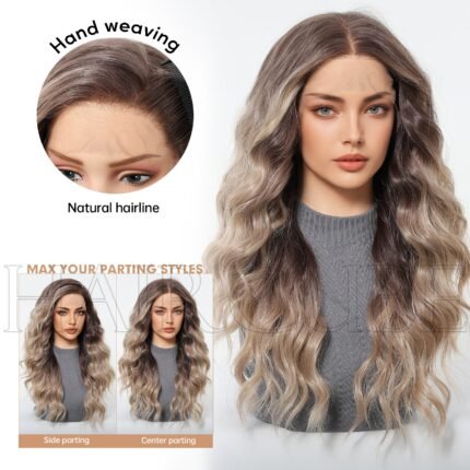 Large area 13*6 lace wig women grad lace front wig side view - WigBloom