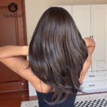 Default New Chemical Fiber Wig Hair Set Wom lace front wig side view - WigBloom