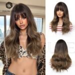 Natural Black curly lace front wig front view - WigBloom