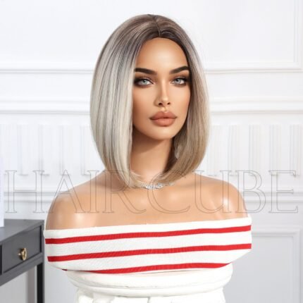 Heat-Resistant lace front wig side view - WigBloom